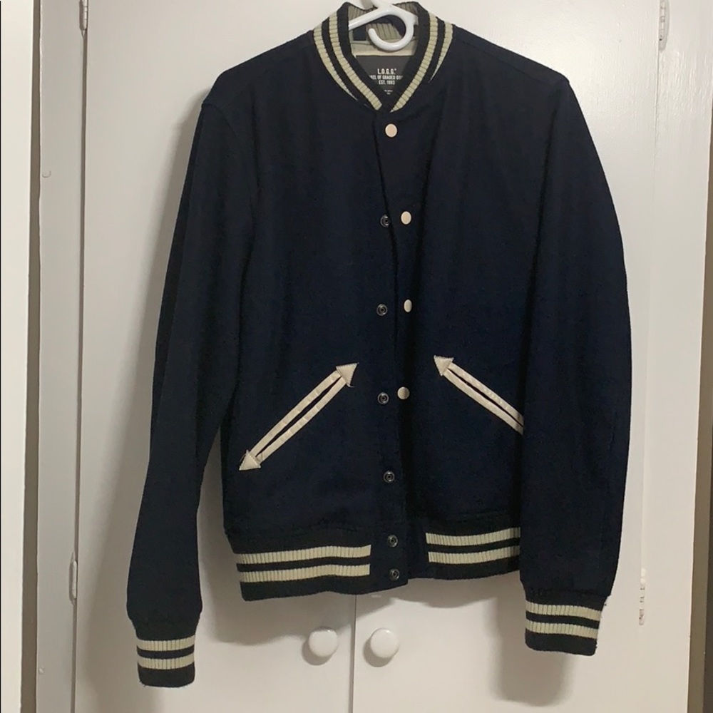 H&M Navy Varsity Jacket